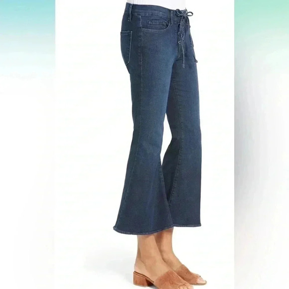 [W30Inseam26] Frame Le Bell Dark Washed High Rise Cropped  Jeans - Picture 4 of 14